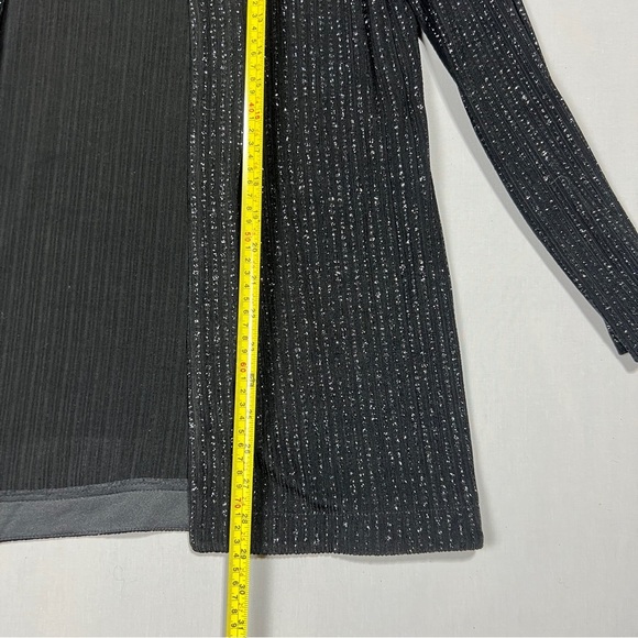 Alex Evenings Women’s Black and Silver Open Cardigan Size 10 - Picture 5 of 6